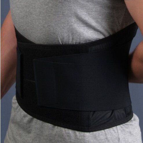 Fixation belt for the lumbar area with osteochondrosis.